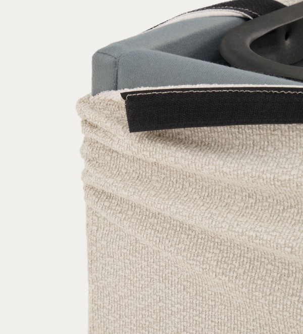 Основание кровати Nelzi из шенилла цвета экрю для матраса 160 x 200 см