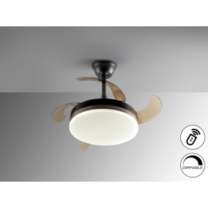 Мини вентилятор с подсветкой Vento черный Ø40 DIM