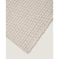 Ковер Mascarell из хлопка и полиэстера белого цвета 70 x 140 см