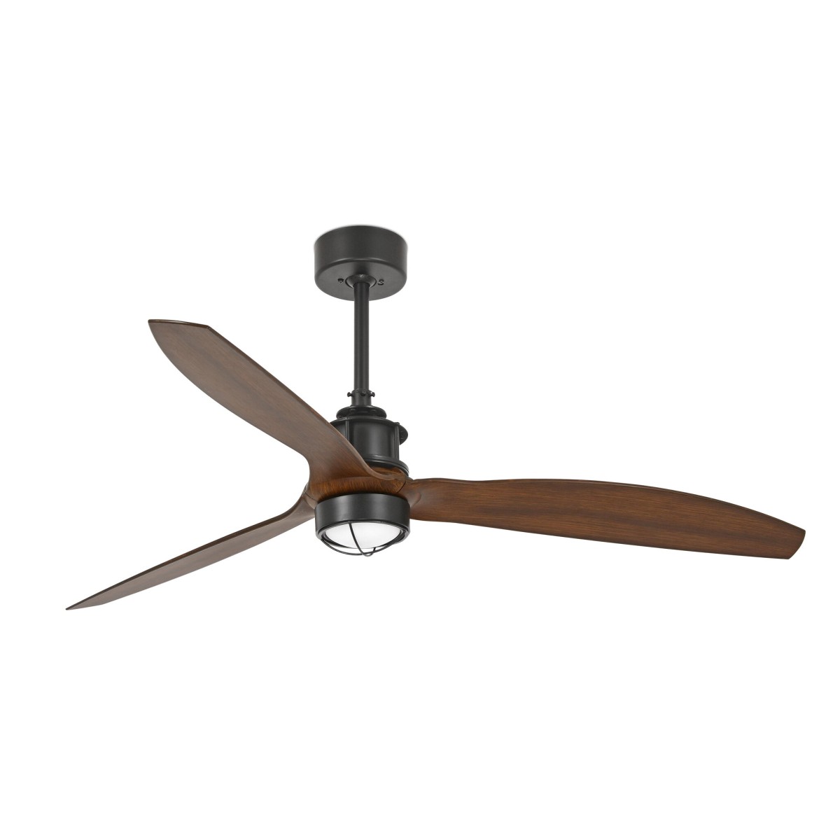 Потолочный вентилятор JUST FAN M, черный/орех, 3000K, 0-10V/1-10V