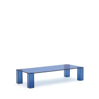 Журнальный столик Adularia из синего стекла 140 x 60