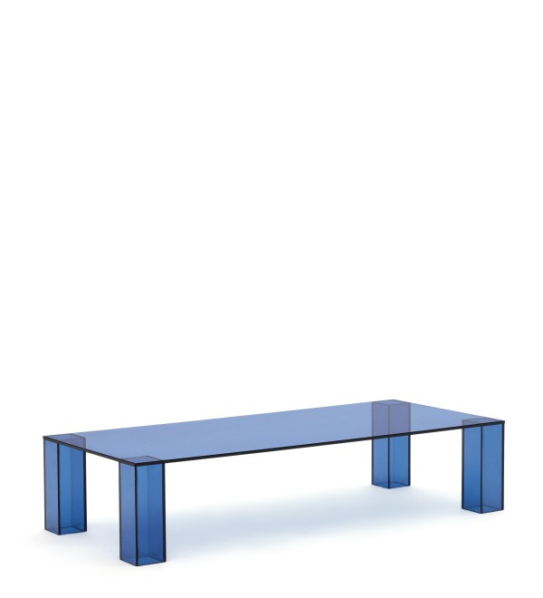 Журнальный столик Adularia из синего стекла 140 x 60