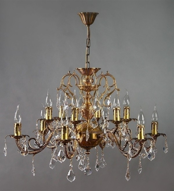 Люстра MANTRA Alicante Ambiente 12L 8888/6+6 AB Leaf Crystal