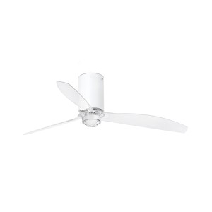 Потолочный вентилятор Mini Tube Fan LED мат. белый/прозрачный 128 см