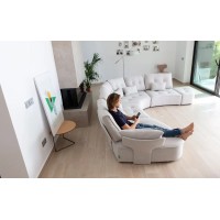 Модульный диван Arianne Plus U1 + S1 + 2M + R + PT, ножки черный пластик 3/6 см