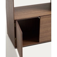 Стеллаж Visala с 1 открытой полкой из шпона ореха, 60 x 106 см