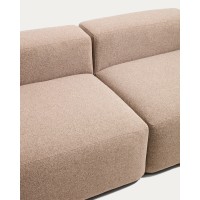 Трехместный диван Blok из коричневой синели, 290 см