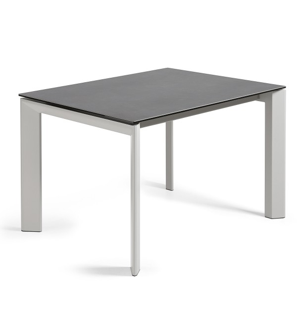 Стол Atta 120 (180) x80 серый керамический Vulcano Roca