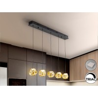 Люстра Zaria 5L черный/бронзовый/золотой DIM