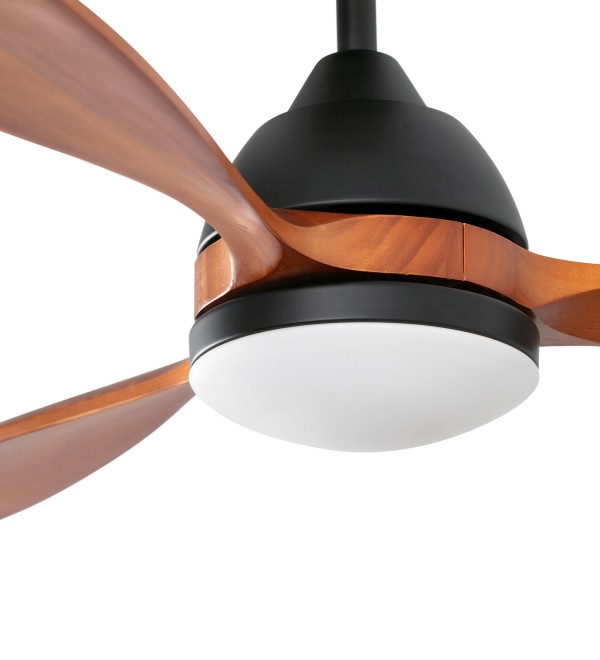 Потолочный вентилятор POROS Ш1320MM черный/орех 3 PALAS 19W LED 2700K