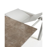Стол Atta 140 (200) x90 серый керамика