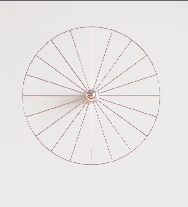 Бра Wheel 60 см хром + цоколь 5 см хром