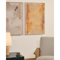 Абстрактная картина Selnar желтая 60 x 90 см