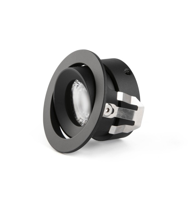 KIVI Встраиваемый светильник ORIENTABLE черный 5W 2700K 36° IP44
