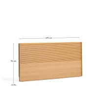 Изголовье Norlen из дубового шпона с натуральной отделкой, LED для кровати до 160 см