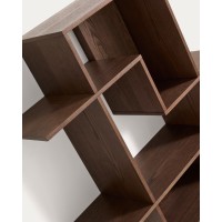 Модульный стеллаж Ina из ясеневого шпона с отделкой под орех, 80 x 80 см