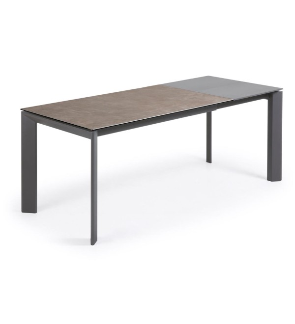 Стол Atta 140 (200) x90 графит керамика