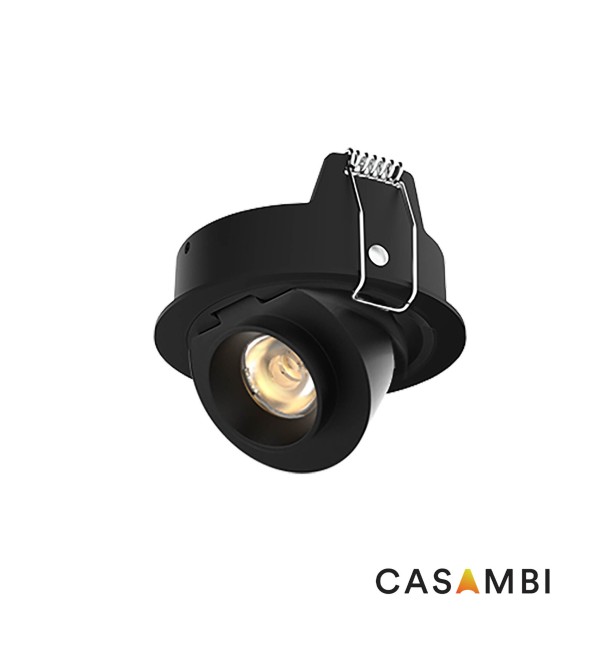 Встраиваемый светильник ALIA 8W черный 50є 3000K CASAMBI
