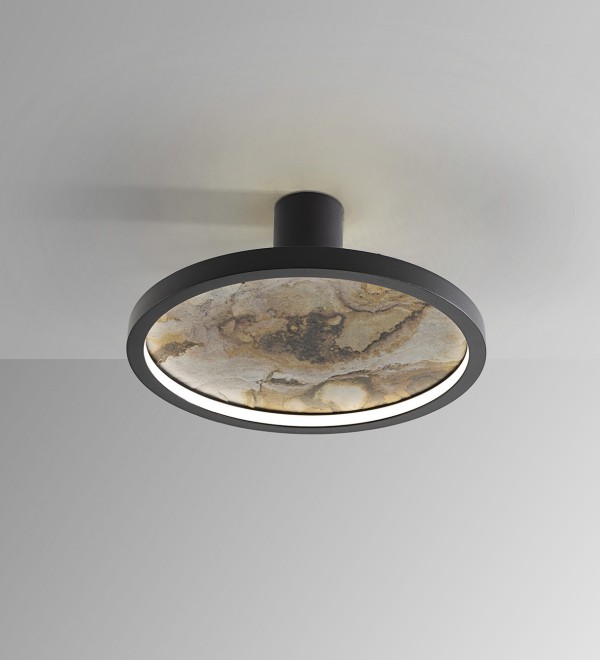 Настенный/потолочный светильник Stone CCT- черный LED D30