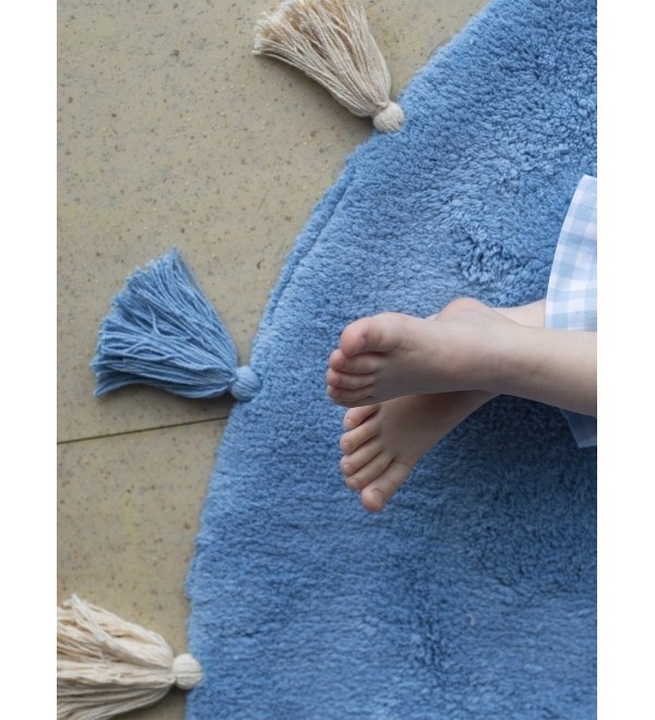 Хлопковый ковер Lillaland COLORFUL BLUE D140