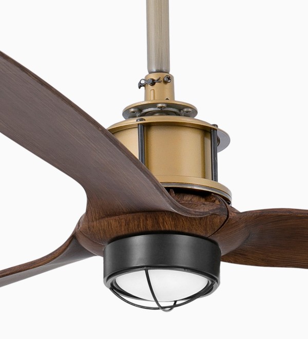 Вентилятор JUST FAN M, цвет старое золото/орех, 3000K