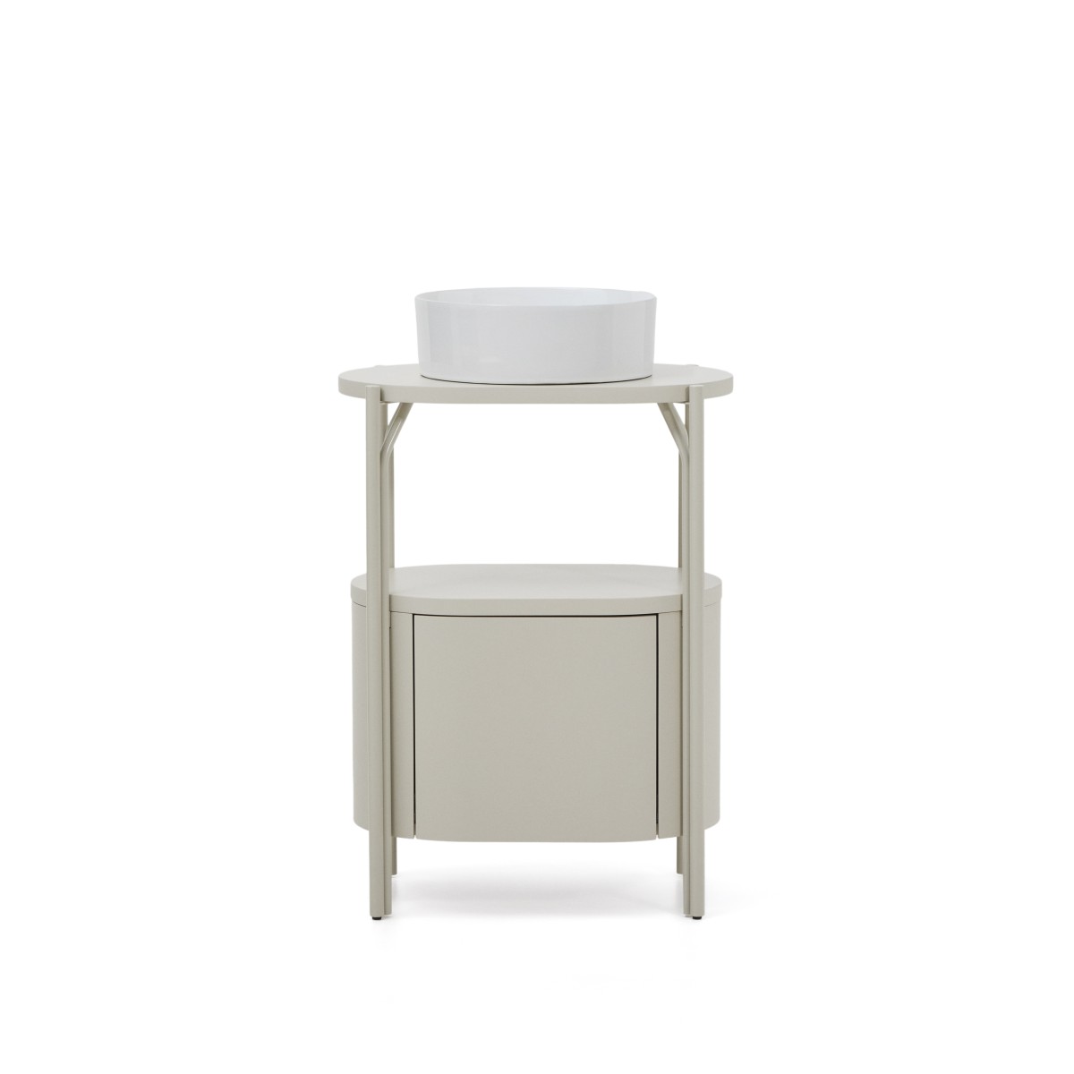 Тумба для ванной Arely из стали и белого лака 60 x 40 см