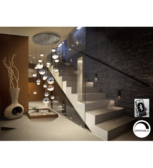 Подвесной светильник Sphere LED 27L Ø80 DIM BLUETOOTH ССТ цветной 500 см