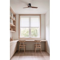 Потолочный вентилятор HEYWOOD TUB S Ш900mm черный/орех 3P LED 10W CCT