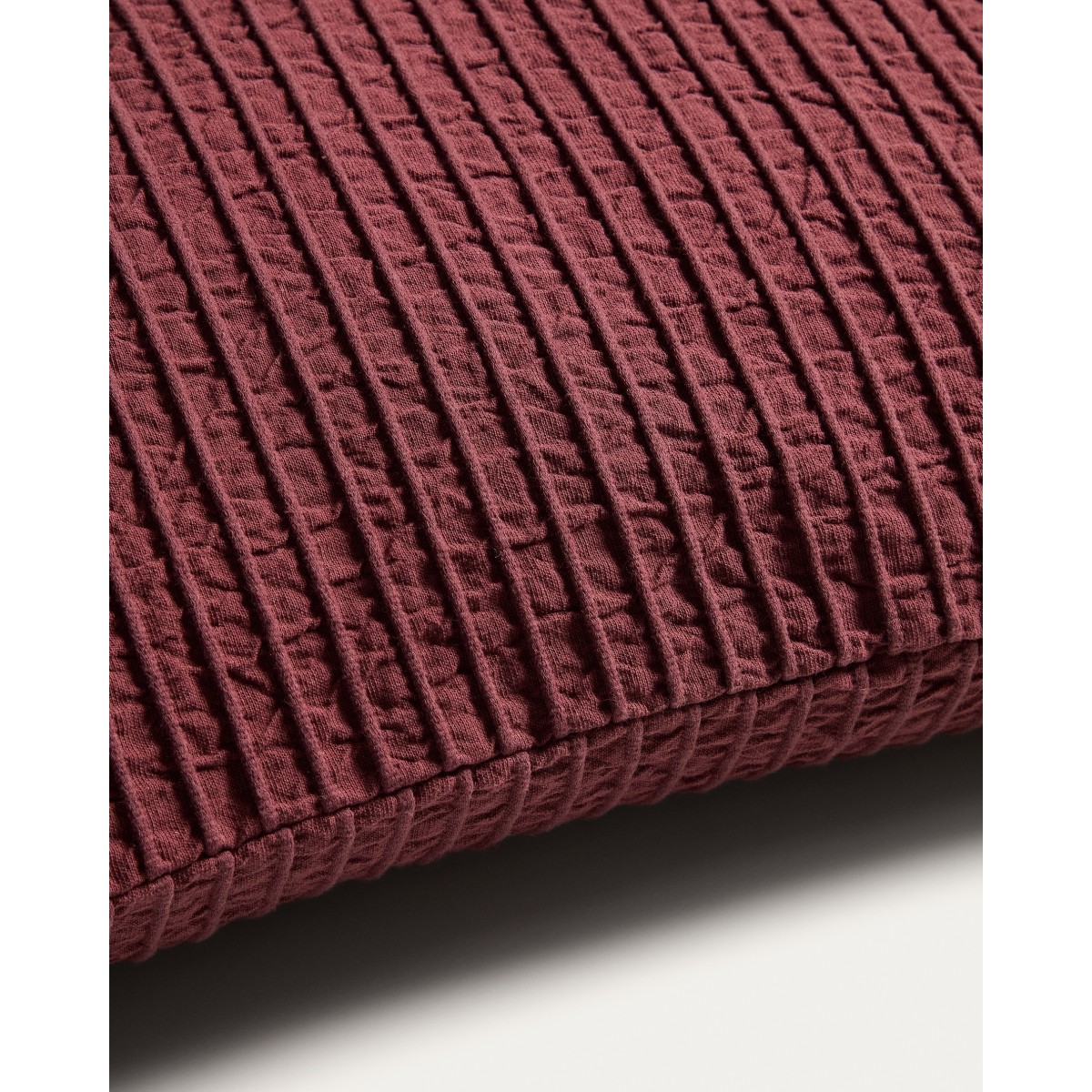 Чехол для подушки Tarilo из хлопка бордового цвета плиссированный, 50 x 50 см