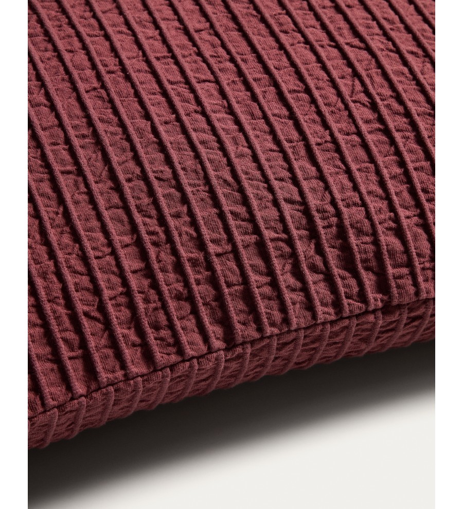 Чехол для подушки Tarilo из хлопка бордового цвета плиссированный, 50 x 50 см