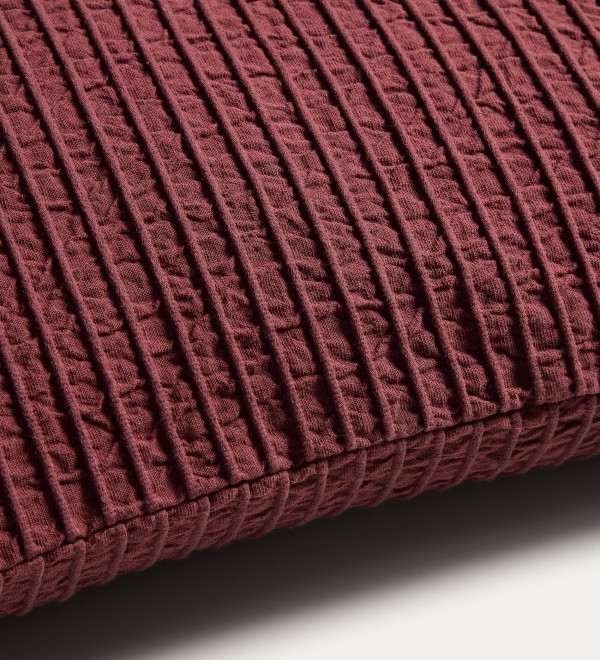 Чехол для подушки Tarilo из хлопка бордового цвета плиссированный, 50 x 50 см