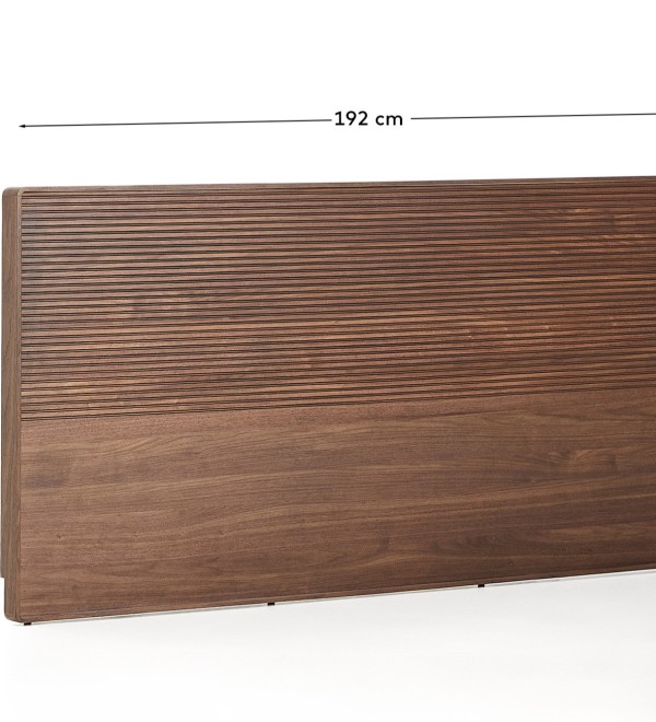 Изголовье Norlen из орехового шпона с темной отделкой и подсветкой 180 x 200 