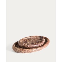 Поднос Lenorel из бордового мрамора 30 x 23 см