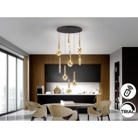 Essenza Люстра 9L - черный-золотой