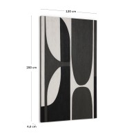 Абстрактная черно-белая картина Onure, 120 x 200 см
