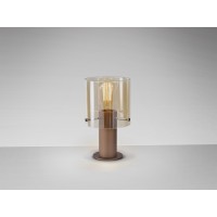 Venize Настольная лампа 1L медный-янтарный