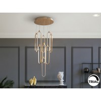 Люстра Colette 9L розовое золото