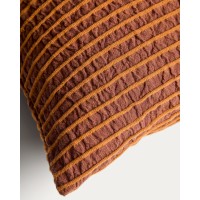 Чехол для подушки Tarilo из хлопка оранжевого цвета плиссированный, 50 x 50 см