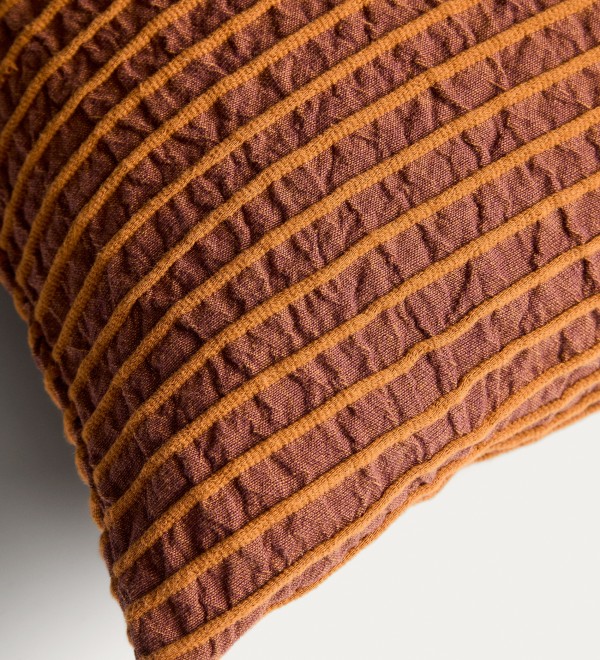 Чехол для подушки Tarilo из хлопка оранжевого цвета плиссированный, 50 x 50 см