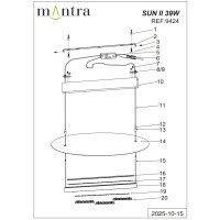 9424 Люстра подвесная MANTRA SUN II