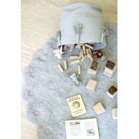 Корзина Древесный жемчужно-голубая 30*30