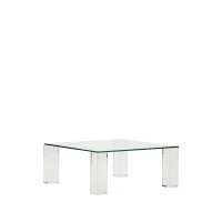 Журнальный столик Adularia из стекла прозрачного цвета 85 x 85