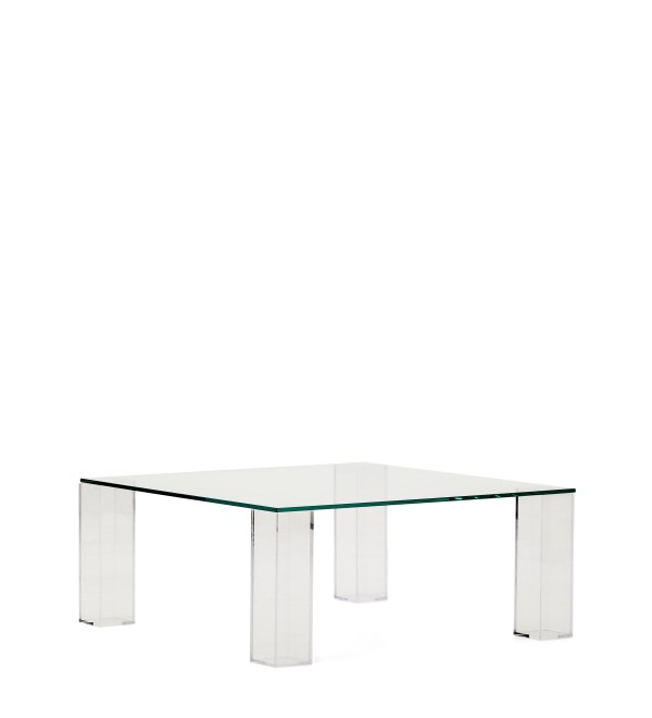 Журнальный столик Adularia из стекла прозрачного цвета 85 x 85