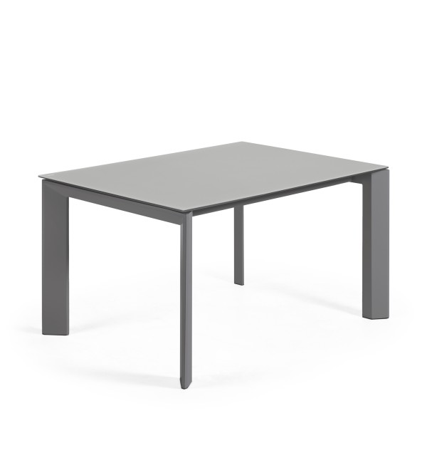 Стол Atta 140 (200) x90 темно-серый, стекло