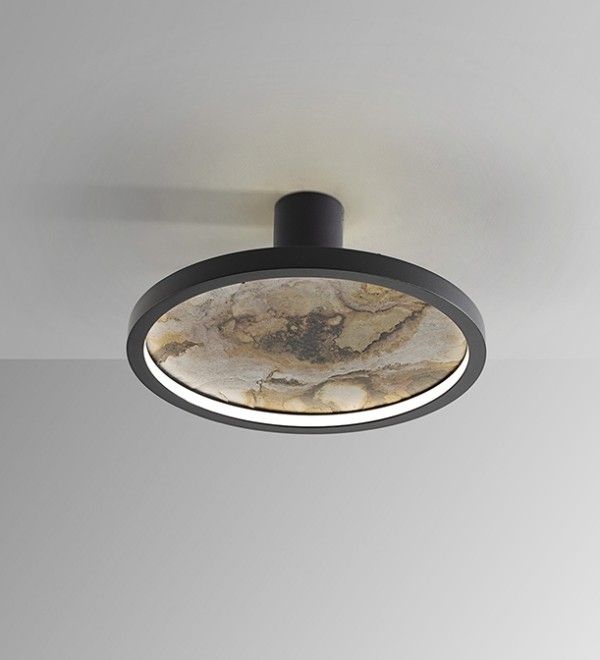 Настенный/потолочный светильник Stone CCT- черный LED D30