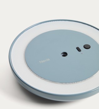 Портативный потолочный светильник Porte из синего алюминия Ø 16 см