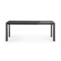 Стол Atta 140 (200) x90 темно-серый, стекло