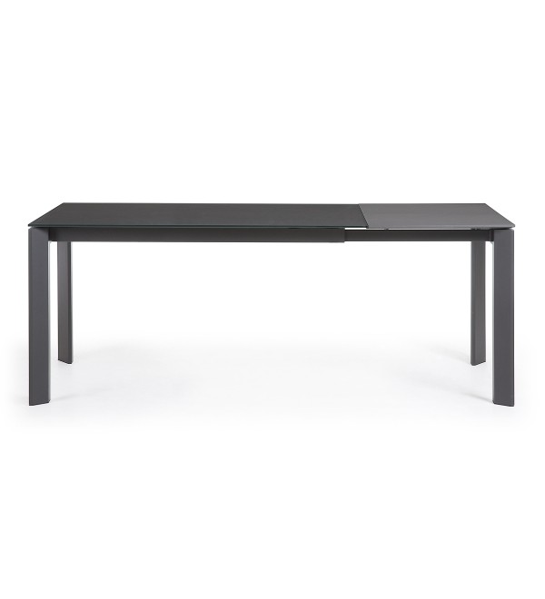 Стол Atta 140 (200) x90 темно-серый, стекло
