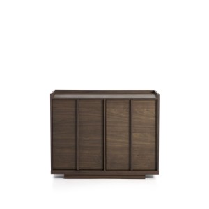 Комод Onix с отделкой из орехового шпона темного цвета, 100 x 80 см