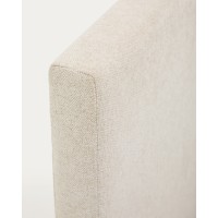 Кровать Nahiri бежевого цвета из шенилла с ящиком для хранения 150 x 200 см